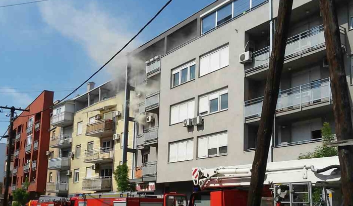 FOTO: Požar u Doža Đerđa, zapalio se televizor FOTO: Požar u Doža Đerđa, zapalio se televizor