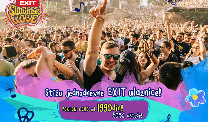 Dnevne ulaznice za Egzit od sutra u podne po poklon ceni Dnevne ulaznice za Egzit od sutra u podne po poklon ceni