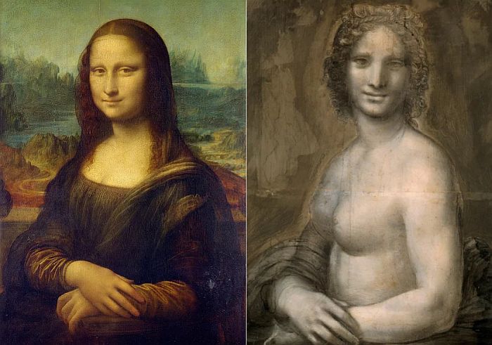 Crtež gole Mona Lize nacrtao je Leonardo da Vinči kao skicu za originalni portret Crtež gole Mona Lize nacrtao je Leonardo da Vinči kao skicu za originalni portret