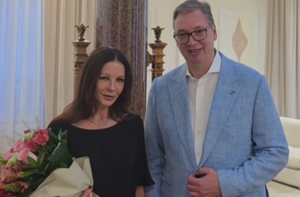 VIDEO Vučić nakon susreta sa Ketrin Zitom Džouns: Beograd sve važniji za filmsku industriju