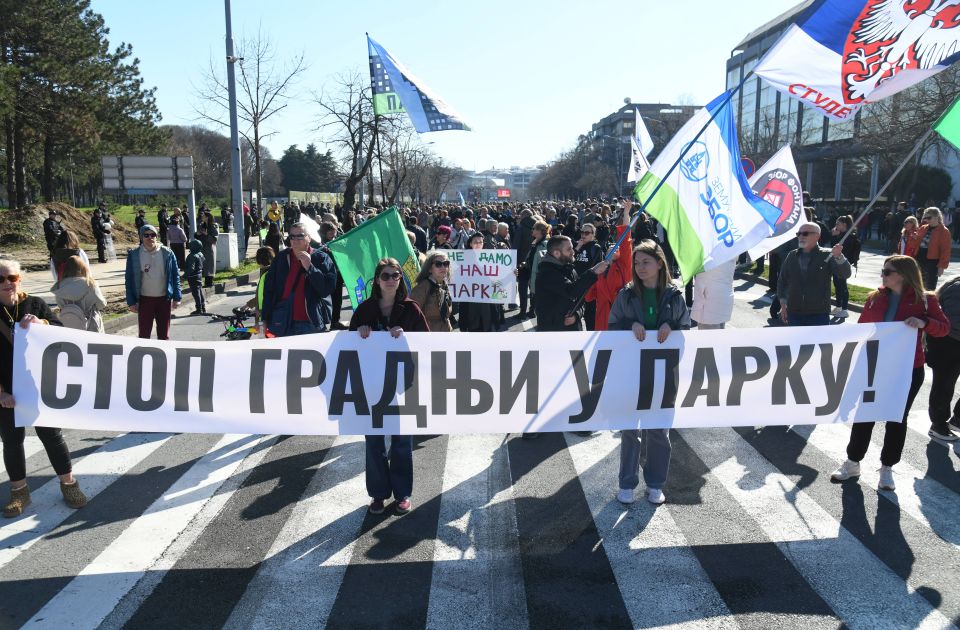 Održan protest u parku Ušće na Novom Beogradu