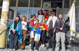 Drugi dan marša studenata od Novog Pazara do Novog Sada završen u Ušću