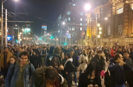 VIDEO: Studenti završili blokadu Vlade Srbije, priključili se protestu ispred RIK-a