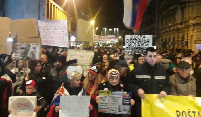 VIDEO: Deveti protest "Jedan od pet miliona" u Beogradu