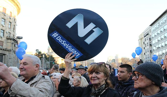FOTO: Održan i protest podrške televiziji N1
