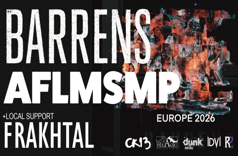 Sastavi "Barrens", "AFLMSMP" i "Frakhtal" danas u CK13