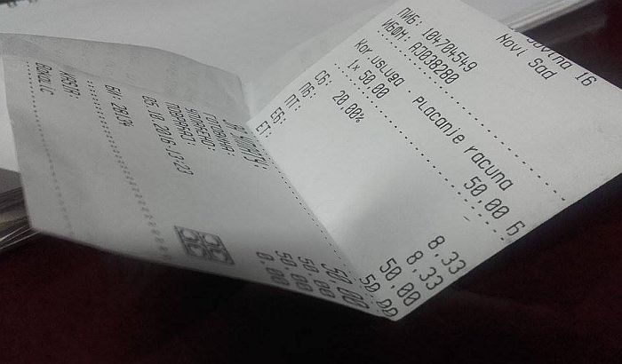 Fiskalni računi u Srbiji sadrže štetne hemikalije