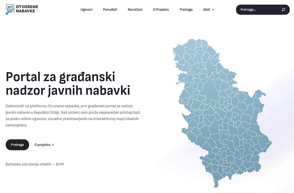 Pokrenut portal za nadzor javnih nabavki: Preko milion ugovora vrednosti četiri triliona dostupno svima