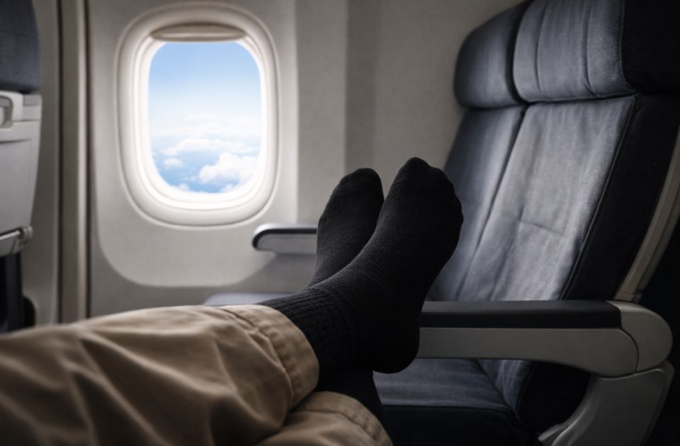 Stjuard upozorava: "Nikada nemojte nositi crne čarape u avionu"