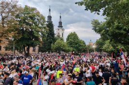 FOTO, VIDEO: Okupljanje građana u Sremskim Karlovcima pred početak obeležavanja stradanja u 