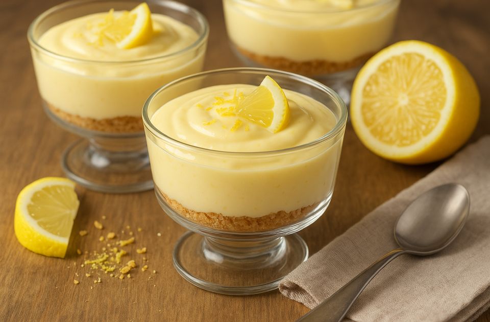 Kremasti limun desert sa keksom - bez pečenja
