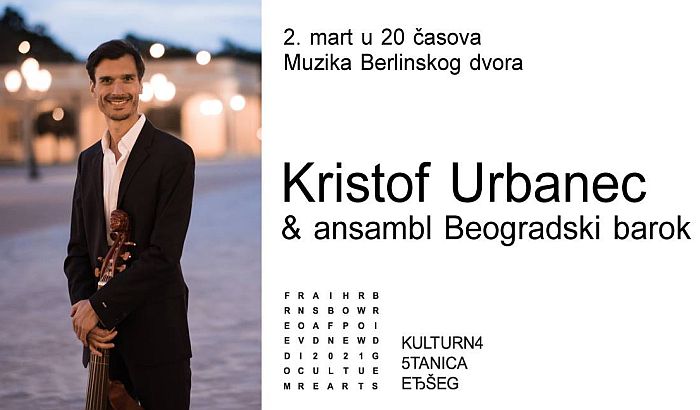 Kristof Urbanec 2. marta u Kulturnoj stanici Eđšeg