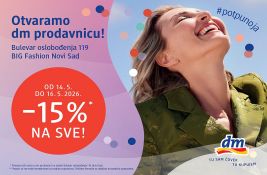 Najveća dm prodavnica u Srbiji otvara se u Novom Sadu uz donaciju od milion dinara NURDORU