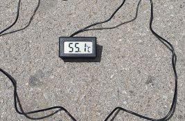 FOTO: Novosađanin izmerio temperaturu asfalta u gradu - iznad 55 stepeni Celzijusa