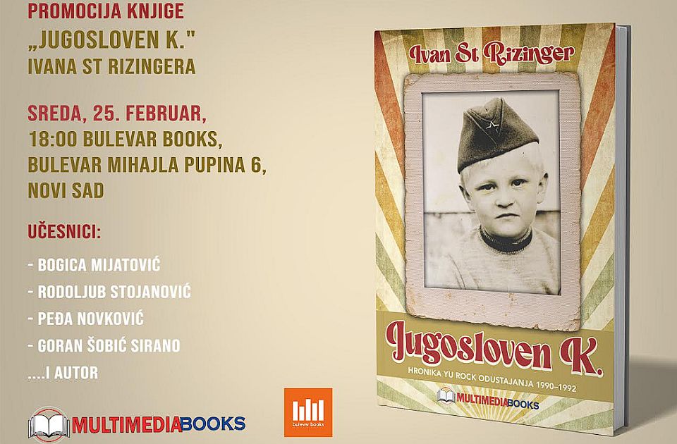 Promocija knjige "Jugosloven K." u sredu u Bulevar Booksu