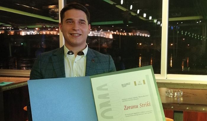 Novinar 021 Zoran Strika proglašen za najboljeg mladog novinara u Srbiji