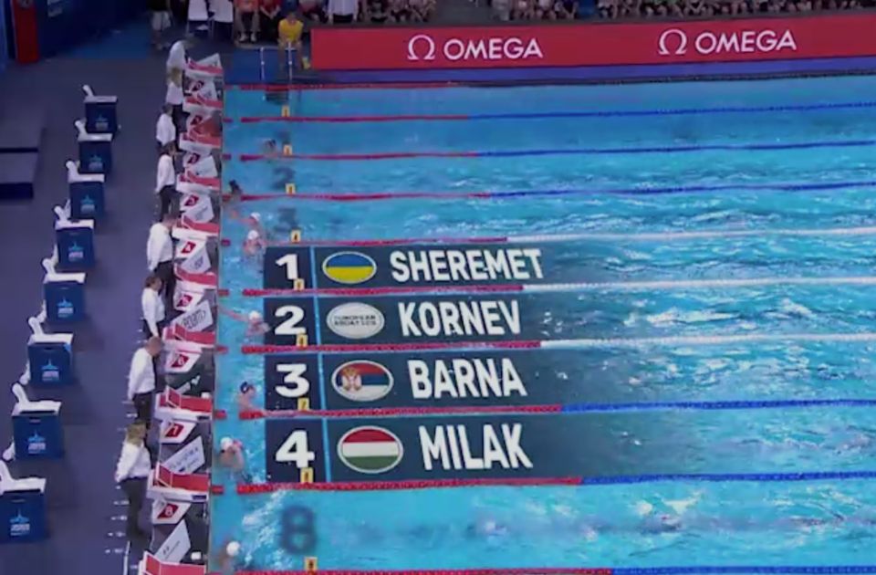 Andrej Barna u finalu Evropskog prvenstva na 50 metara slobodnim stilom