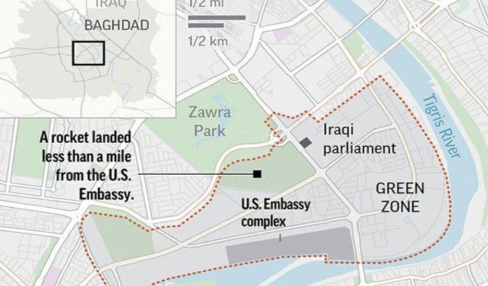 Raketni napad na američku vojnu bazu, napad i u blizini ambasade SAD u Bagdadu