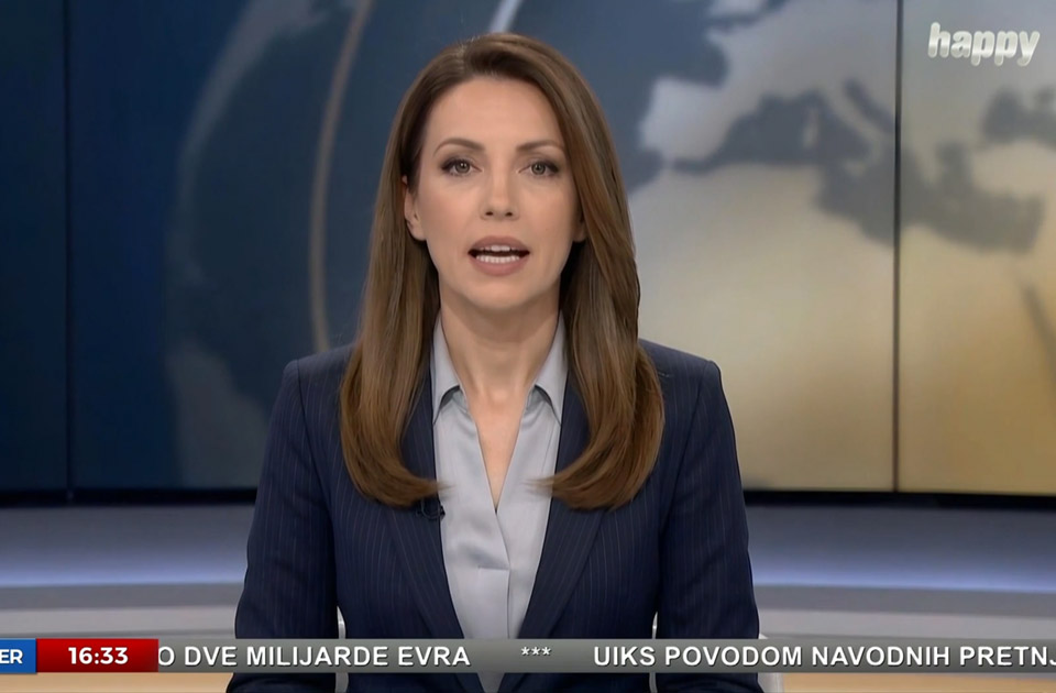 UNS: Na televiziji Hepi vesti čitaju AI spikeri potpisani srpskim imenima i prezimenima