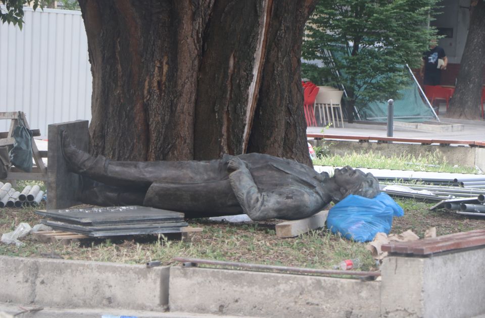FOTO: Laza Kostić se "odmara" u hladu ispod koprivića, dobio čak i "jastuk"