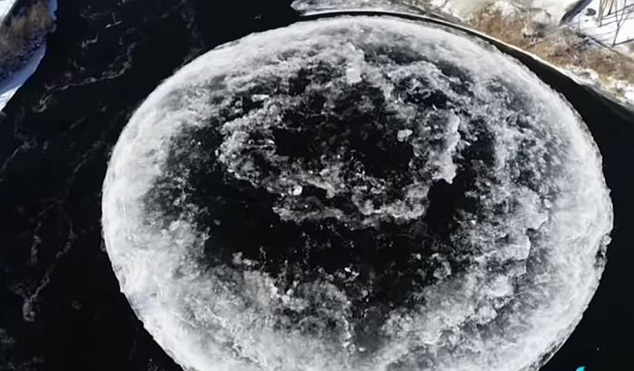 VIDEO: Ledeni disk zbunio građane, mislili da je trag vanzemaljaca