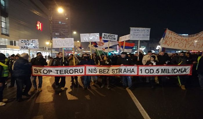 Protest "Jedan od pet miliona" i u Nišu, Čačku, Šapcu i Zaječaru