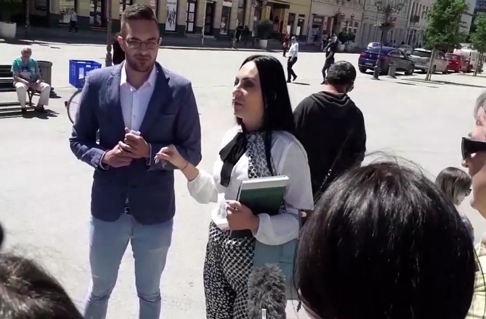 VIDEO: Članica SNS "banula" na konferenciju Narodne stranke u Novom Sadu, svađala se sa aktivistima