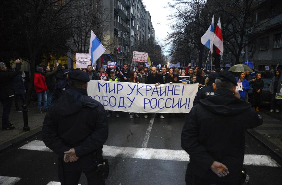 Protest Rusa u Beogradu protiv rata u Ukrajini