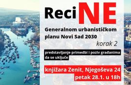 Reci Ne Generalnom urbanističkom planu u petak u Zenitu