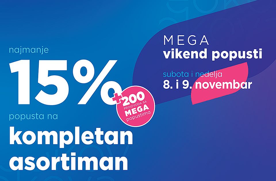 Mega Vikend u Okovu - kompletan asortiman na popustu, samo ove subote i nedelje