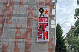 FOTO, VIDEO: Postavljeni veliki transparenti u Novom Sadu - podsećanje na Dan pobede nad fašizmom