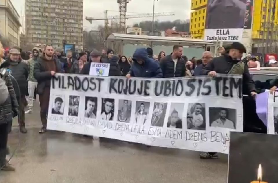 VIDEO Nastavak protesta u Sarajevu: "Mladost koju je ubio sistem"
