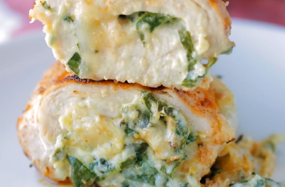 VIDEO: Pileće grudi sa spanaćem i krem sirom 