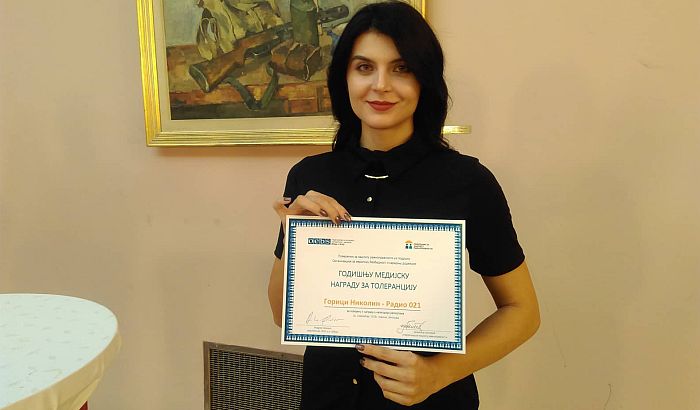 Novinarka Radija 021 Gorica Nikolin nagrađena godišnjom nagradom Poverenika za zaštitu ravnopravnosti
