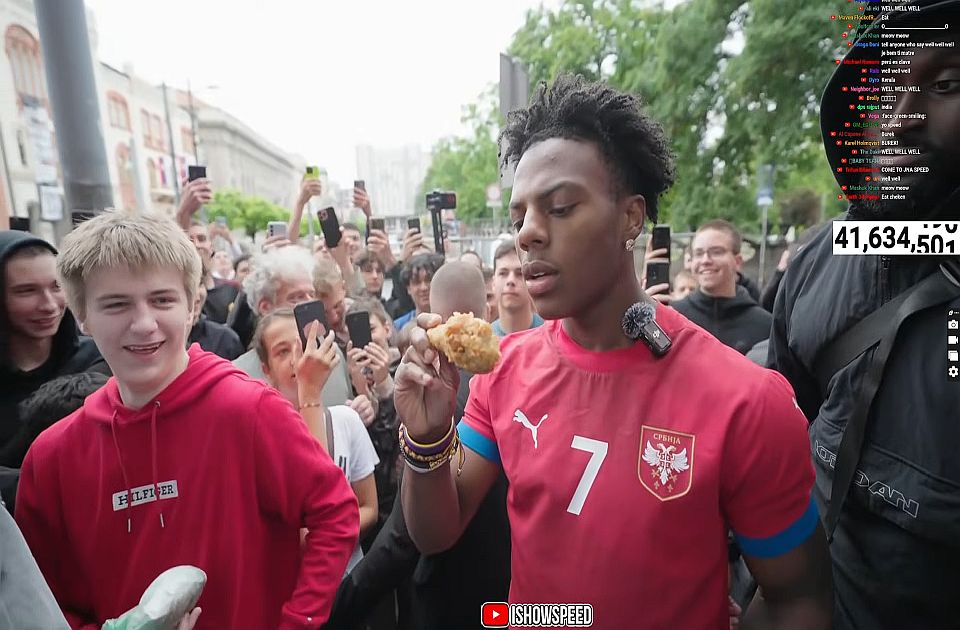 VIDEO: IShowSpeed u Srbiji - tinejdžeri trče za njim