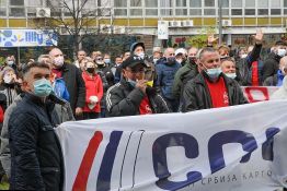 U Beogradu održan protest zaposlenih u železničkim preduzećima