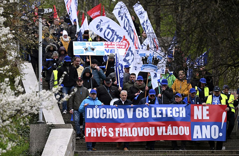VIDEO: I Česi protestovali zbog podizanja starosne granice za penziju sa 64 na 68 godina