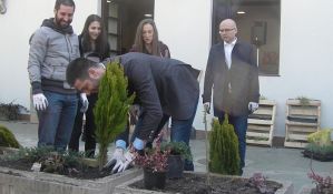 FOTO, VIDEO: Ozelenjen prostor ispred Omladinskog kluba u Kineskoj četvrti