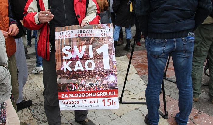 Protest "Svi kao jedan – 1 od 5 miliona" danas u Beogradu