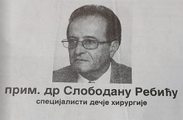 Preminuo novosadski dečiji hirurg Slobodan Rebić