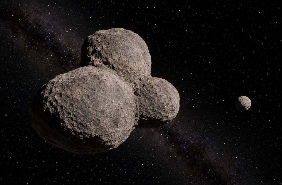 Otkriven prvi asteroid sa tri spojena dela, ima i svoj mali mesec