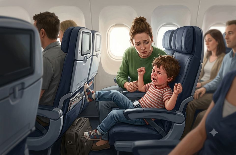 Saveti stručnjaka: Šta da radite kada vaše dete doživi napad besa u avionu