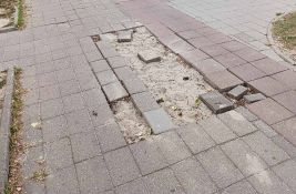 Trotoar nesređen mesecima nakon radova, grad kaže da će se problem rešiti u najkraćem roku