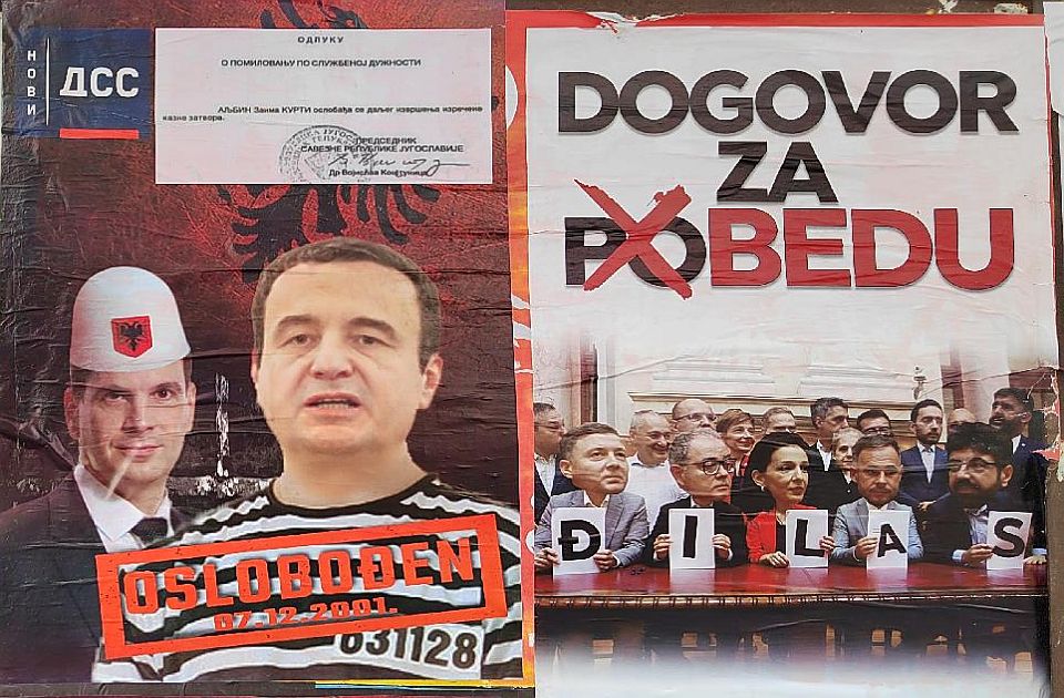 FOTO: Novi uvredljivi plakati protiv opozicije - Grbović u ustaškoj uniformi i "Dogovor za (po)BEDU"