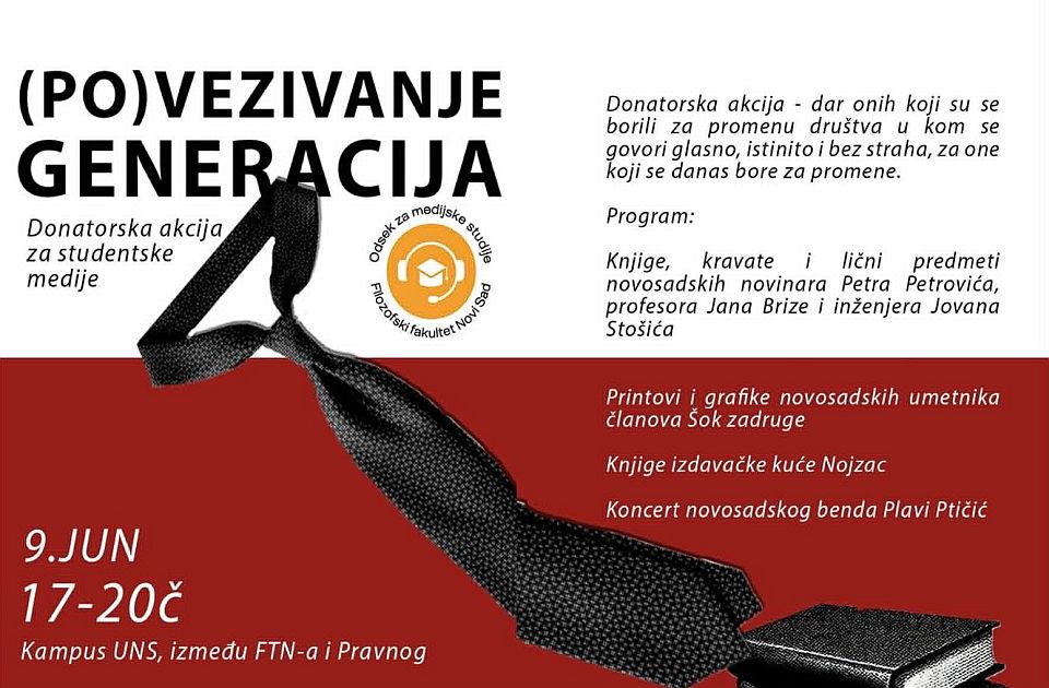 Velika akcija u utorak u Kampusu: Donatorska akcija za studentske medije