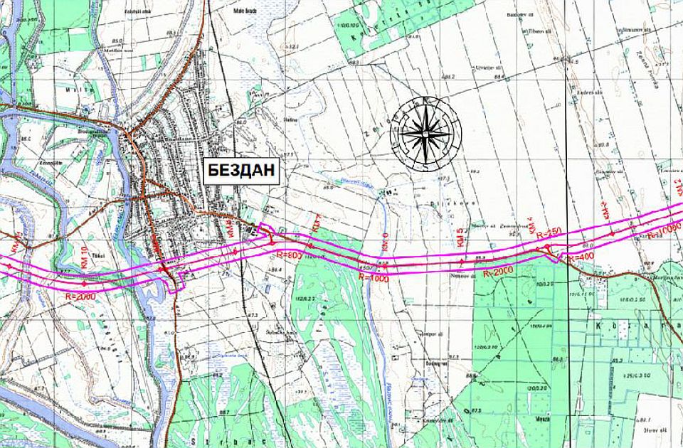 Planira se brza saobraćajnica do graničnog prelaza Bezdan