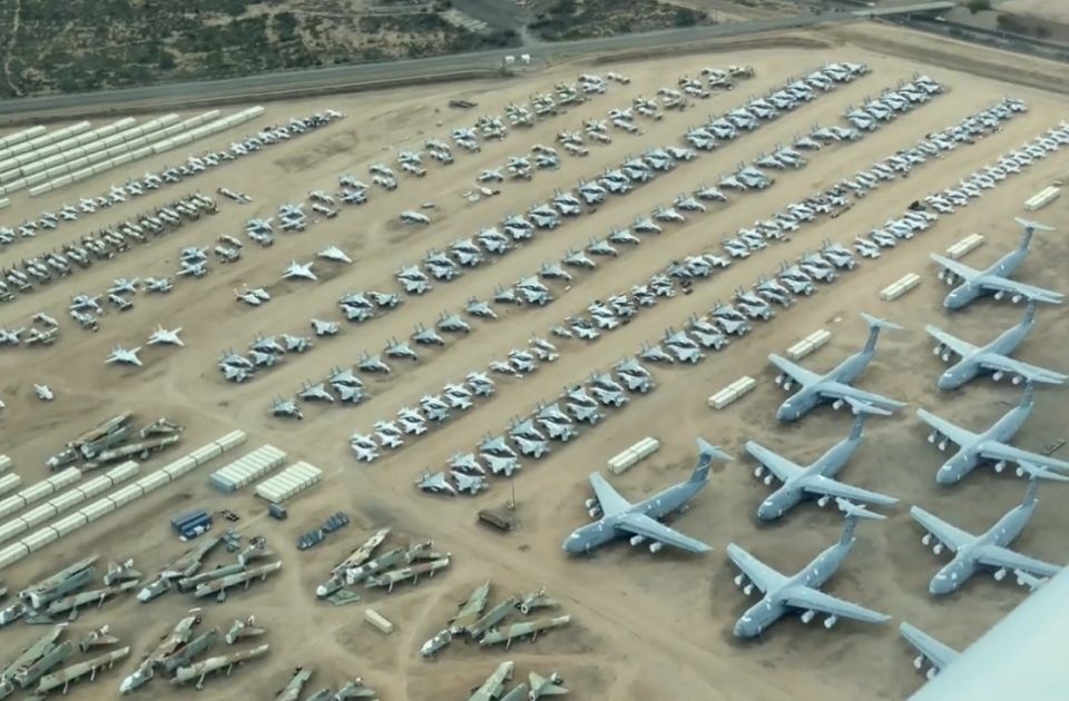VIDEO: U Arizoni se nalazi najveće "groblje" aviona: Ima više od 4.500 letelica