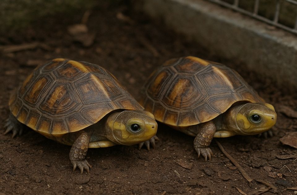 Dve kornjače ugrožene vrste rođene u Francuskoj, zovu se Trik i Trak Dve kornjače ugrožene vrste rođene u Francuskoj, zovu se Trik i Trak