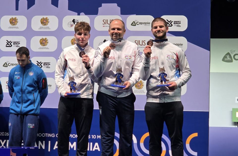 Muški tim Srbije osvojio bronzu u gađanju pištoljem na EP