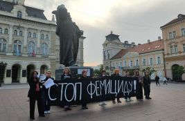 Protestna akcija na Trgu slobode: 